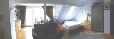1-Zimmer-Studio Dachgeschosswohnung mit Balkon und Einbauküche in Bonn Bad Godesberg City Nord
