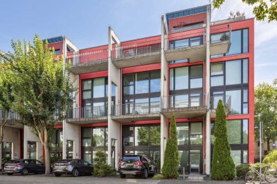 Exklusive Maisonette-Wohnung mit Loftcharakter, Dachterrasse & Tiefgarage im Rheingauviertel
