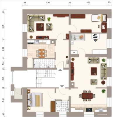 2-Zimmerwohnung mit Einbauküche