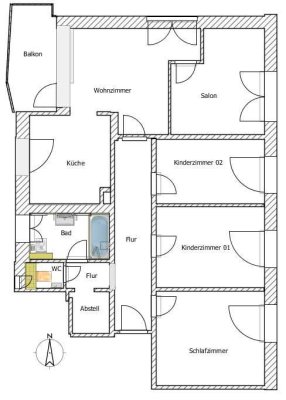 Helle 4,5-Zimmer Wohnung mit Balkon im 8. OG in Passau-Haidenhof Nord