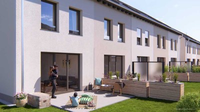Moderner Reihenhaustyp im KfW-55 Standard mit 3 Etagen – Wohnen im eigenen Haus mit Garten