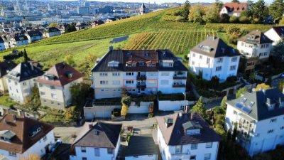 4-Zimmer-Wohnung mit Blick auf die Grabkapelle – zwei Balkone & Garagenstellplatz
