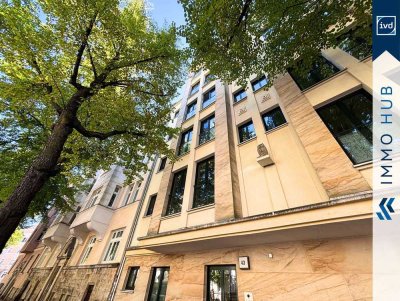 ++ RESERVIERT: Zweitbezug im Gohliser Neubau: 3RW mit sonnigem Balkon, Gäste-WC und TG-Stellplatz ++