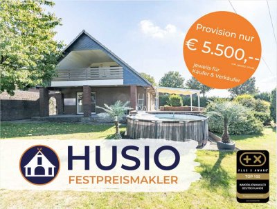 Ein- bis Zweifamilienhaus mit überdachter Terrasse, Loggia und großem Grundstück in ruhiger Wohnlage