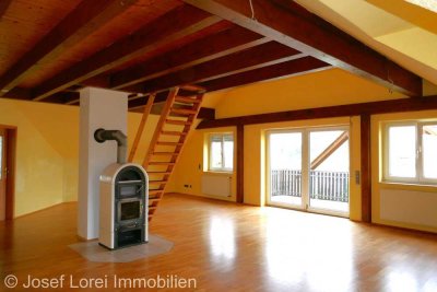 Große Maisonettenwohnung mit Kaminofen, Balkon und toller Aussicht