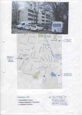 Sehr ruhige 1-Zi-EG Whg. , (ca. 40 qm Wfl) mit Balkon in Ismaning, S-Bahn