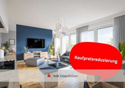 Neubau: Erdgeschosswohnung mit Außenstellplatz und großem Balkon
