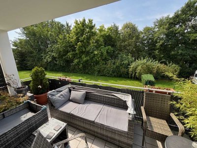 Moderne helle 3-R-Wohnung im 1.OG - großer Balkon mit Blick ins Grüne - ruhige Lage -  Tiefgarage