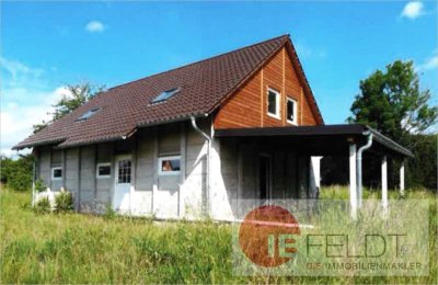 Naturnahes Wohnen – Einfamilienhaus im Rohbau auf großem Grundstück