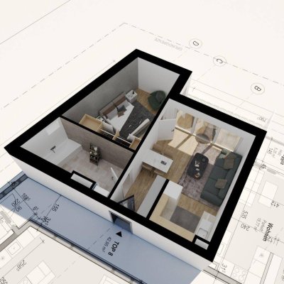 Provisionsfrei - kompakte 2 Zimmer Wohnung mit Loggia, Wels/ Neustadt