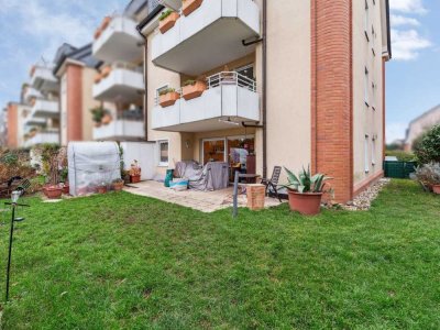 Traumhafte Gartenwohnung mit ca. 109 m² Wohnfläche, Tiefgarage und Außenstellplatz nahe Hilden-City