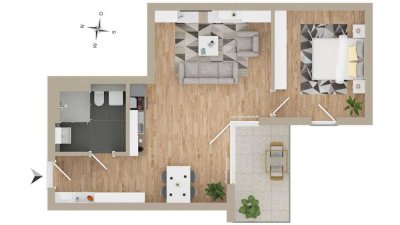 *reserviert* 2-Zimmer-Wohnung Nr. 10 in Haus 5 zu verkaufen