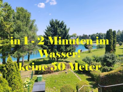 45 m2 Terrasse mit Seeblick der beeindruckt ! 117 m2 Nutzfläche = 63 m2 Wohnfläche + 54 m2 Terrassen ! +3 Parkplätze + über 20 Jahre nur im Sommer von Fr -So genutzt sowie 2x jährlich von Gärtner gepflegt + vor Hochwasser gesicherte Investition + 1A Infra