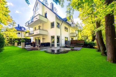 Exklusive Maisonette mit Kamin, Garten & zwei Sonnenterrassen in Toplage Harlaching