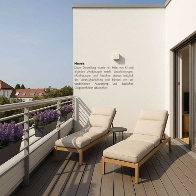 Sofort einziehen: 2-Zimmer-DG mit 2 großen Terrassen