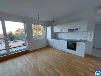 2-Zimmer Dachgeschoßwohnung mit großem Balkon! Nahe der Donauinsel
