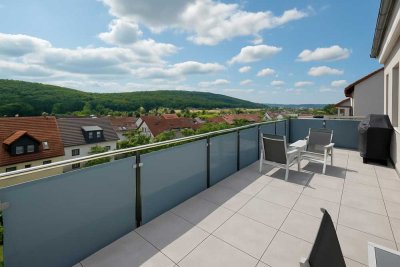 Modernes Architektenhaus mit Einliegerwohnung, Weitblick & Sonnenbalkon – ruhige Wohnlage am Wald!