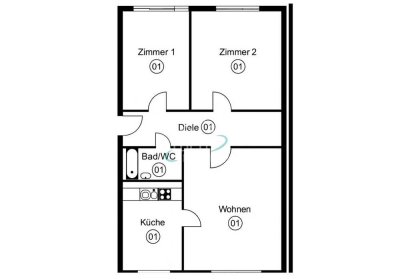 Vermietete 3-Zimmer-Wohnung - provisionsfrei & ohne Kaufnebenkosten