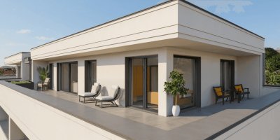 Neubau Penthouse mit 73m² Dachterrasse und Lift direkt in die Wohnung im Bau