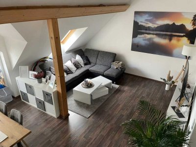 Helle Maisonette-Wohnung mit Balkon und Einbauküche in Tannheim