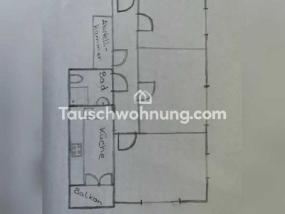 Tauschwohnung: zentrale 3Zi. mit Balkon