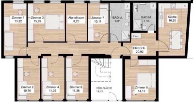 7% Mietrendite / bis zu 50,8% Eigenkapitalrendite mit Wohnung für Studenten