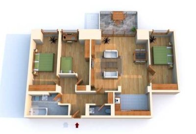 Freundliche lichtdurchflutete 4 Zimmer Wohnung mit Fahrstuhl und Stellplatz