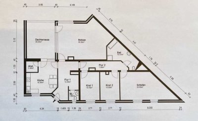 Großzügige 4 Zimmer Dachterrassenwohnung