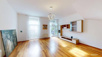 Maisonette-Wohnung mit Terrasse &amp; Garten in zentraler Lage von Korneuburg – Wohnen im generalsanierten Backsteinbau