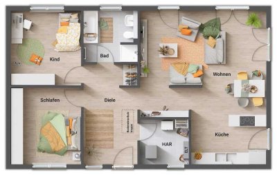 Traumhaus ,incl. Traumgrundstück im kommenden Baugebiet in Sandau Elbe  - Bungalow 100