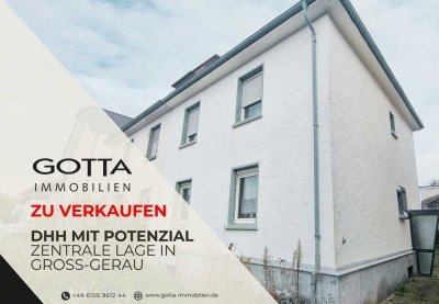 RESERVIERT***Sanierungsbedürftige DHH mit viel Potenzial in zentraler Lage von
Groß-Gerau***