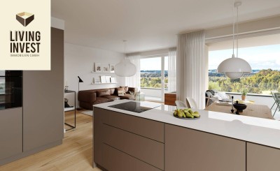 Landliebe in Fischlham | Exklusives Penthouse mit 42 m² Terrasse mit Glasgeländer &amp; Panoramablick - Haus 1 TOP 9