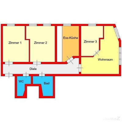Provisionsfrei: perfekte 3er-WG mit extra Wohnzimmer und Ess-Küche in zentraler Lage zwischen UNI und TU - Alberstraße