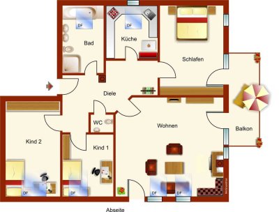 4-Zimmer Dachgeschosswohnung mit Balkon in Sonthofen