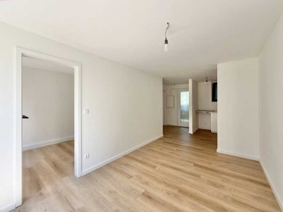 Moderne & frisch sanierte 2-Zimmer-Wohnung: hell, freundlich + schöner Ausblick ins Grüne