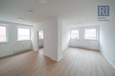 Wohnen am Kulturspeicher – 2-Zimmer-Wohnung mit Einbauküche und Stellplatz