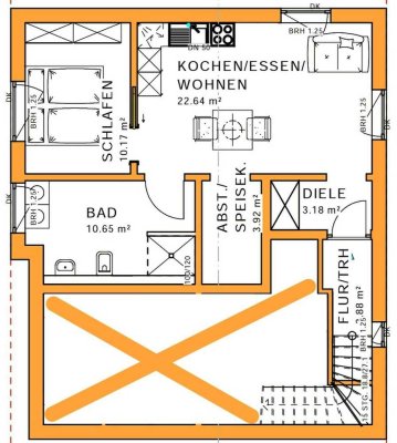 Souterrain-Wohnung in einem Neubau ab 01.12.25