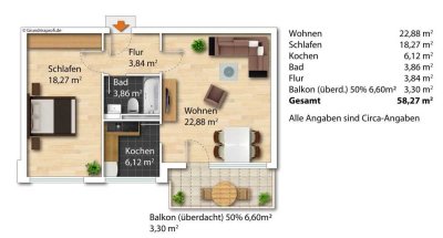 2 ZKB-Wohnung mit Westloggia - für Selbstnutzer oder Kapitalanleger *Ideal für München-Pendler*