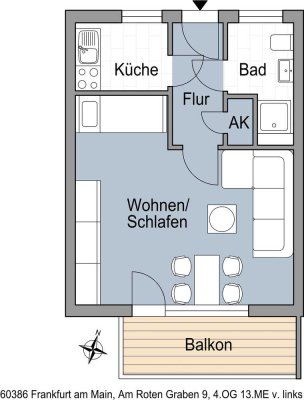 1 Zimmerwohnung mit Balkon