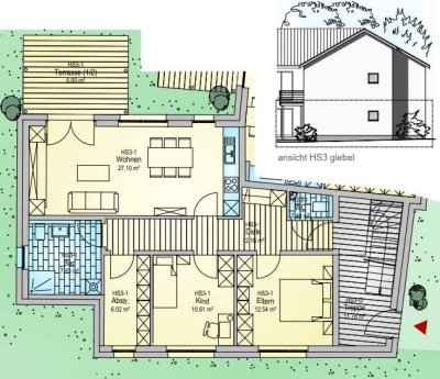 Charmante 3-Zimmer-Erdgeschosswohnung (HS3-1) in Mitten der Natur