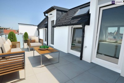 Exklusives Familienparadies über den Dächern – Stilvolle 4-Zimmer-Dachgeschosswohnung mit zwei Terrassen + moderner Luftwärmepumpe + Klimaanlage