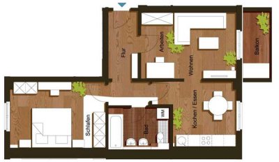 Gemütliche 2-Zimmer-Wohnung in Elbnähe