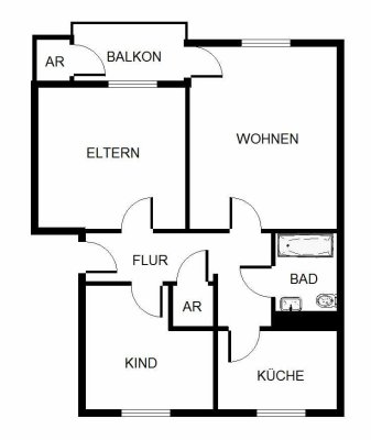 3-Zimmer-Wohnung in Herne Holthausen