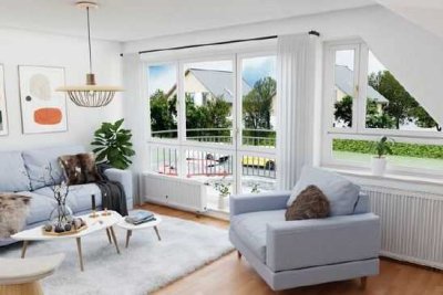 Helle 4-Zimmer Dachgeschosswohnung mit Balkon in Pulsnitz