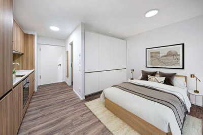 Neubau 2023 - Möbliertes 1 Zimmer-Apartment mit Einbauküche - Typ D1 - Rosensteinstr. - Ab 6 Monaten