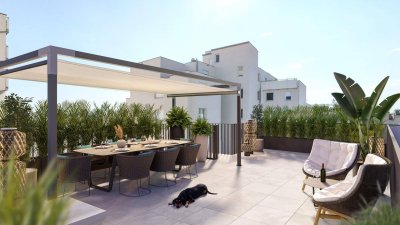 Provisionsfrei - PENTHOUSE - 360° BLICK - ca. 168m² gew. NFL - 3 bis 4 Zimmer - 2 Bäder - ca. 31m² Terrasse auf Wohnebene - Lift auf die ca. 90m² Dach-Terrasse - hochwertige Ausstattung - Neubauprojekt - Fertigstellung Q3-2025