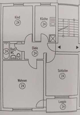 Kernsanierte 3-Zimmer-Wohnung mit Balkon -Modern & Hell
