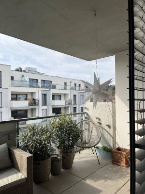 BISAMBERGBLICK! 3-Zimmer Neubau mit Balkon, Schwimmbad &amp; Weinkeller im Haus!