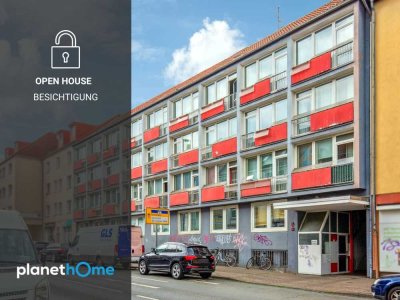 Vermietete 1-Zimmer Wohnung mit eigenem Stellplatz in Hannover Linden-Nord