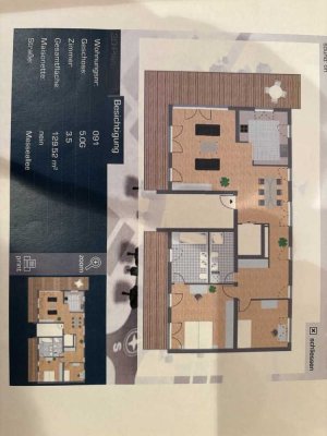 Exklusives Penthouse mit 3,5 Zimmern und Balkon in Rüttenscheid